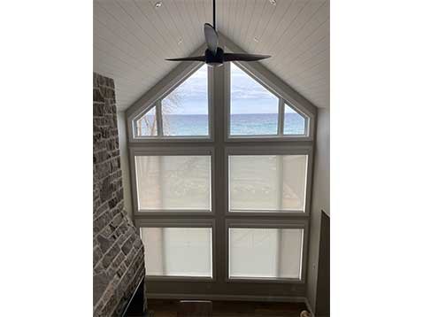 Large window with shades